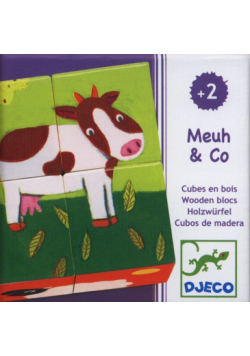 Drewniane klocki puzzle Farma