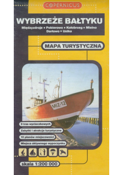 Wybrzeże Bałtyku mapa turystyczna 1:200 000