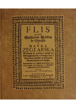 Flis albo spuszczenie statków do Gdańska
