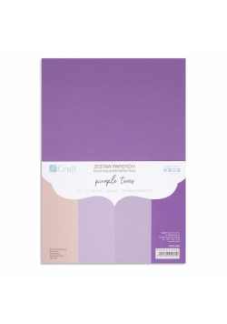 Zestaw papierów A4 20 arkuszy Purple tones 220g