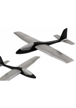 Samolot styropianowy szaro czarny 68cm