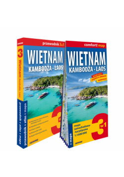Wietnam Kambodża Laos 3w1 przewodnik + atlas + mapa