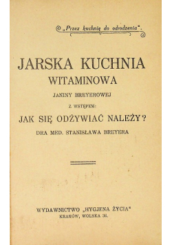 Jarska kuchnia witaminowa, 1929r.
