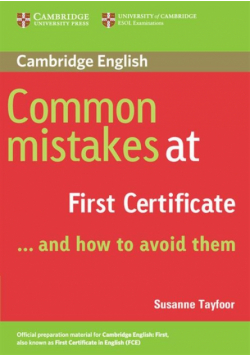 Cambridge common mistakes at first certificate