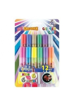 Klej brokatowy 12szt. 8ml EASY