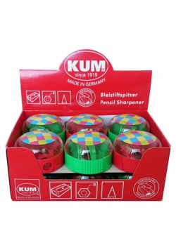 Temperówka KUM Squared z pojemnikiem display 12 sztuk