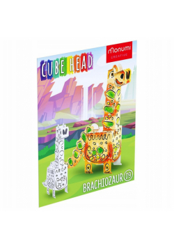 Kolorowanka 3D CubeHead Dino Brachiozaur