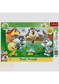 Looney Tunes Puzzle ramkowe 15 Zabawa w ogrodzie