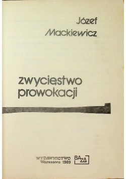 Zwycięstwo prowokacji