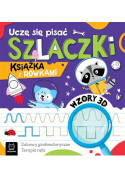 Uczę się pisać szlaczki Książka z rowkami Wzory 3D