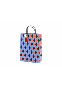 Torebka na prezenty Romby 10x24x32cm MIX