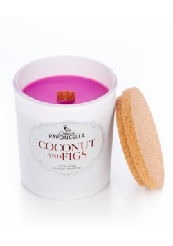 Świeczka sojowa Coconut and Figs biała 135g