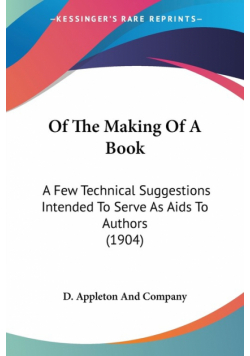 Of The Making Of A Book