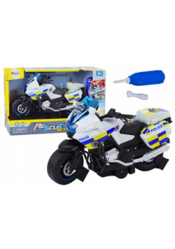 Motocykl do skręcania policyjny DIY światła dźwięk