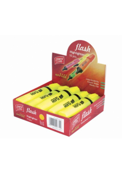 Zakreślacz żółty Flash 10 sztuk