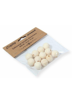 Dekoracje koraliki drewniane 16mm 12szt