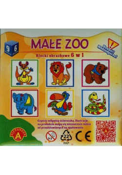 Małe zoo klocki obrazkowe 6 w 1