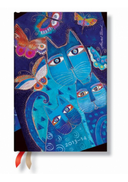 Kalendarz 2015 Blue Cats & Butterflies Mini Horizontal
