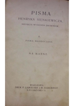 Pisma nieobjęte, 1901r.