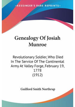 Genealogy Of Josiah Munroe
