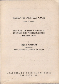 Księga o przyczynach