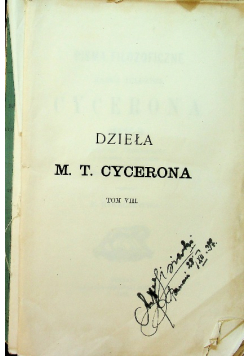 Pisma filozoficzne Marka Tulliusza Cycerona Część II 1879 r.