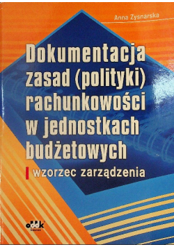 Dokumentacja zasad -polityki- rachunkowości