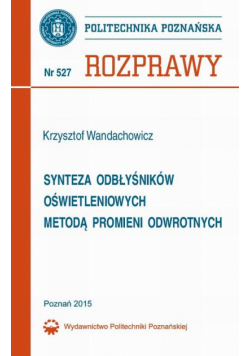 Synteza odbłyśników oświetleniowych metodą promieni odwrotnych