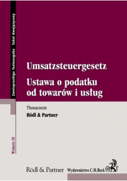 Ustawa o podatku od towarów i usług Umsatzsteuergesetza