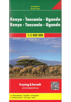 Kenia Tanzania Uganda mapa 1:2 000 000