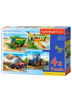 Puzzle x 4 - Maszyny rolnicze CASTOR, Nowa