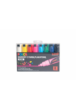 Markery plakatowe PC-8K 8 kolorów POSCA UNI
