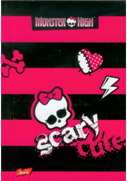 Brulion A6 Monster High w kratkę 96 kartek różowe pasy
