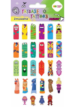 Tatuaże zmywalne Fingers Tattoo HAPPY COLOR