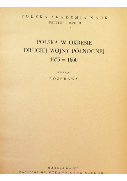 Polska w okresie drugiej wojny północnej 1655 - 1660