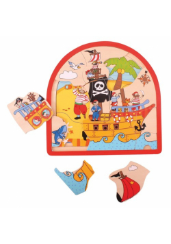 Puzzle drewniane Statek Piracki