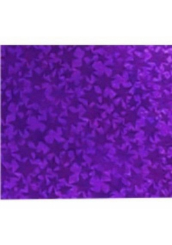 Karton holograficzny fioletowy gwiazdy 25x35cm ark