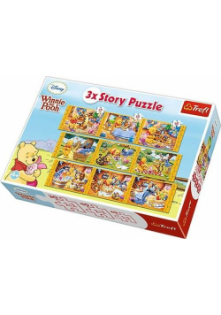 Puzzle 3xStory Kubuś Puchatek