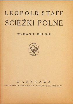 Ścieżki polne ok 1925 r.