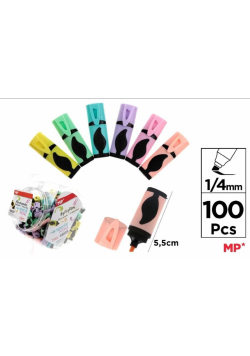 Zakreślacz pastelowy Mini 6 kolorów (100szt)