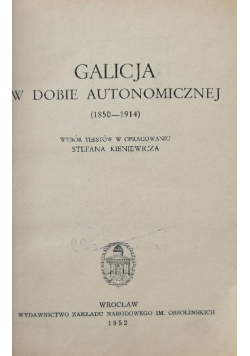 Galicja w dobie autonomicznej