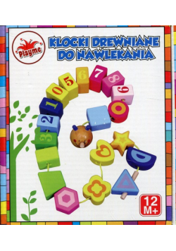 Klocki drewniane do nawlekania Playme