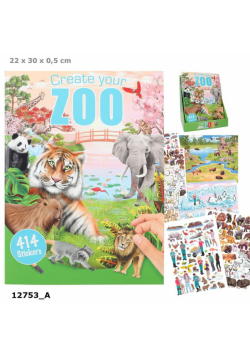 Zestaw kreatywny z naklejkami ZOO 12753A