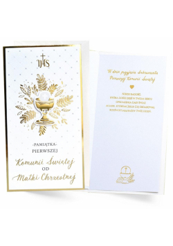 Karnet Komunia od Matki Chrzestnej