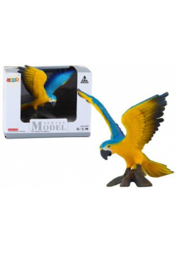 Figurka papuga ara Ararauna 7cm niebiesko-żółta