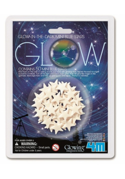 Mini gwiazdki Glow niebieskie