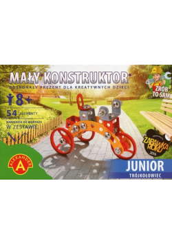 Mały konstruktor Junior trójkołowiec 54 elementy