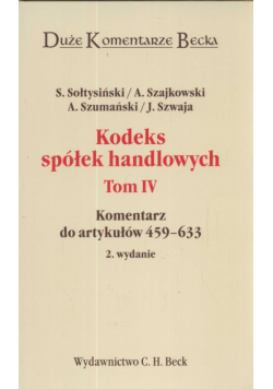 Kodeks spółek handlowych t.4