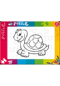 Puzzle do kolorowania 15 Żółwik
