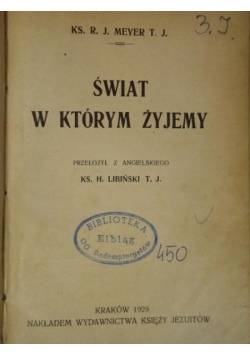 Świat w którym żyjemy, 1929 r.